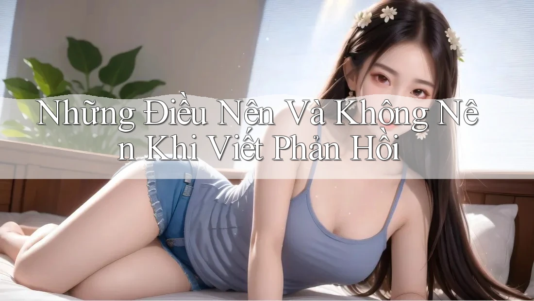 Những Điều Nên Và Không Nên Khi Viết Phản Hồi Những Điều Nên Và Không Nên Khi Viết Phản Hồi