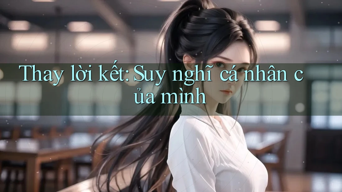 Thay lời kết: Suy nghĩ cá nhân của mình